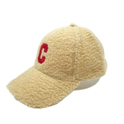 China JOINT Custom Embroidery Sherpa Outdoor Fleece Hat Unisex Winter Baseball Hats for sale