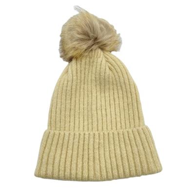 China COMMON Fashion Beanie Winter Cap Plain Beanie made to order knitted unisex with Pom Pom for sale