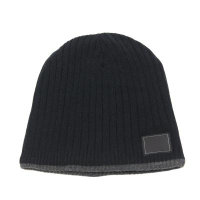 China COMMON High Quality Warm Winter Acrylic Stripe Beanie Hats Custom Made Wholesale With Fleece Lining for sale