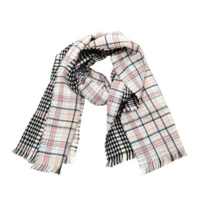 China Fashion UF Fashion 100% Warm Double Sides Acrylic Winter Checked Woven Scarf for sale