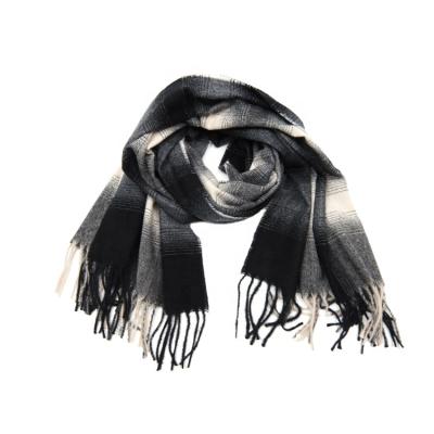 China Fashion Winter Solid Simple Scarf Brushed Woven Scarf Custom Long Unisex Scarf With Fringes Shawl for sale