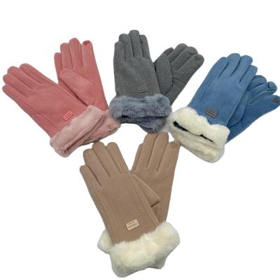 China Touch Screen Warm Glove Comfortable Fashion Navy Knit Gloves Winter Warm String Warm Knitted Gloves for sale