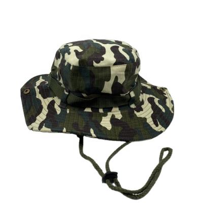 China Fashion Olive Camo Printed Outdoor Foldable Bucks Hat Fisherman Hats Boonie With Cool String\Comfortable\Durable Sun Protection for sale