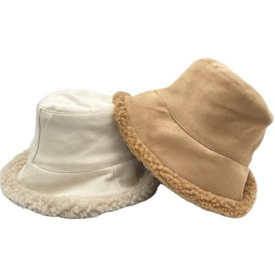 China Fashion Heavy Warm\New Winter Warm Comfortable\Durable Double Sided Sherpa Striping Suede Outside Single Bucket Hats Adult Males for sale