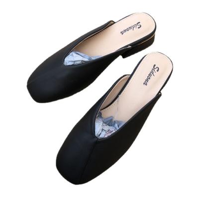 China Cheap Sale Women Mules Slippers Toe Deodorization Covered Slip On Women Casual Shoes for sale