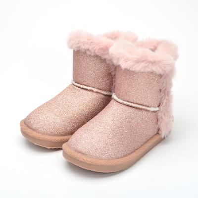 China 4-6 year old children's winter new girls' snow boots plush velvet shoes children's warm mid-tube waterproof children's shoes snow boot for sale