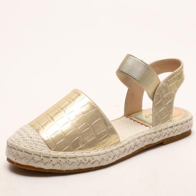 China Deodorization Jute Women's Unique Leather Flat Casual Shoes Slippers Sneaker Sneaker Sandals for sale