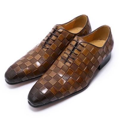 China Durable Genuine Leather Business Whips Mens Handmade Oxford Brogue Stylish Shoes for sale