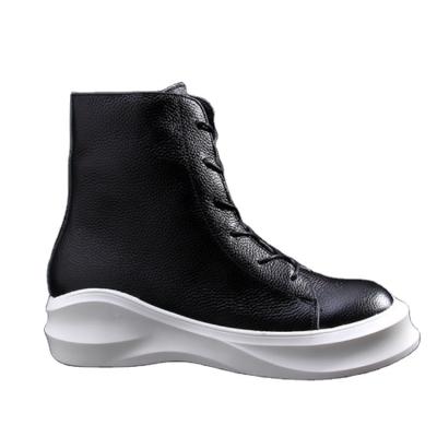 China Martin Boots Leather Soft Sole High Top Deodorization Zipper Cotton Boots Men's Unisex Short Boots for sale