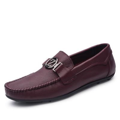 China Fashion Trend Wholesale OEM Loafers Slip On Cow Suede PU Leather Loafers Flat Workout Shoes For Men for sale