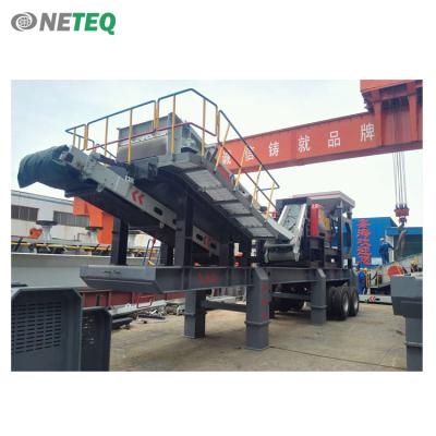 China Big ore silica mobile quartz stone crushing machine, ore crushing machine for sale for sale