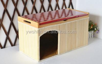 China Viable bamboo dog cages/bamboo dog bed/bamboo kennel/folding bamboo dog cages for sale