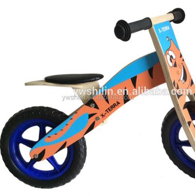 China Ride On Toy Newest Design Tiger Styles Hot Sales Wooden Balance Bike For Kids With FSC And SGS Certificate for sale