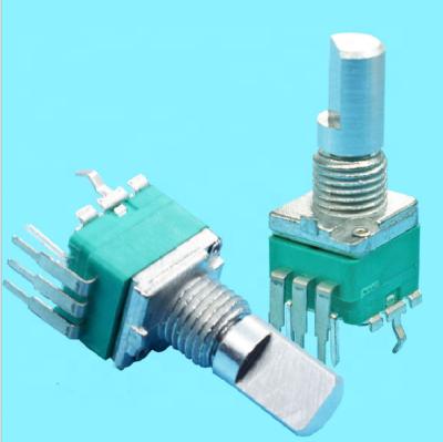 China 9mm Vertical PCB Rack Mount Potentiometer With Push Switch 09 for sale