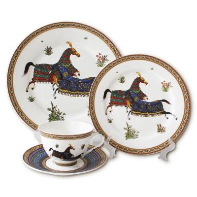 China Sustainable Wholesale Modern Restaurant Dishes Hotels Dinnerware Sets Ceramic Dishes And Porcelain Dinner Set Dishes for sale