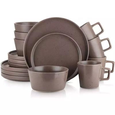 China Home Style Stoneware Dish Dinner Set European Tableware Ceramic Dinnerware Sets for sale