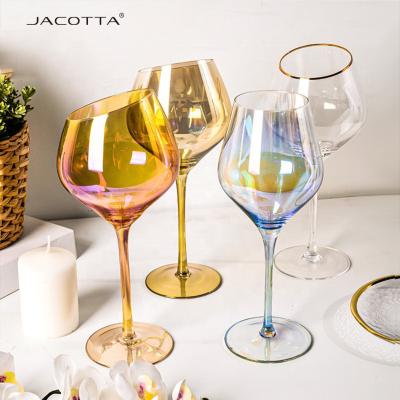 China Viable Wholesale Burgundy Wine Glass & Goblet Champagne Glasses Lead Free Crystal for sale