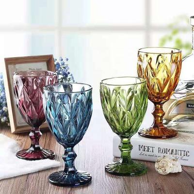 China Amazon vintage colorful wine glasses success maca whiskey glass champagne cup drinking glass llan GLASS glass for sale