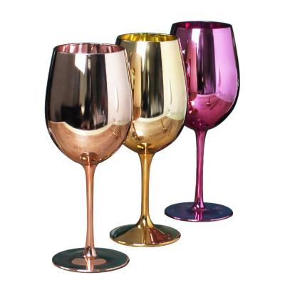 China Zon Viable Wholesale Hot Sale Ama Gold Colored Color Plated Personalized Wine Glass for sale