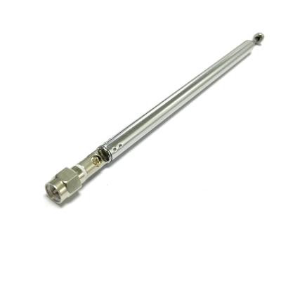 China Steel 164mm 7 Sections Telescopic Antenna SMA Male For TV Radio Integral Rod Antenna 770mm Rod Ant for sale