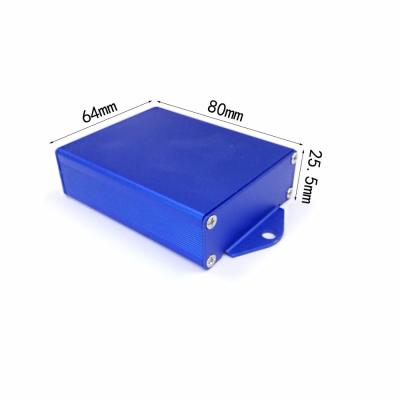 China Electronic Product Enclosure Instrument Shell PCB Project Box DIY Aluminum Blue Electronics Enclosure 64X25.5X80mm NEW for sale