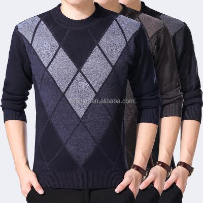 China 2022 Anti-wrinkle Mens Autumn Winter Knitted Long Sleeve Round Neck Fashionable Sweater for sale