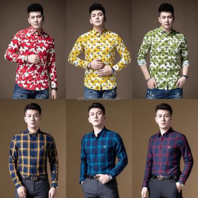 China Wholesale anti-pilling low price casual men's shirt, pure cotton shirt, breathable 100% cotton long sleeve shirt suitable for men for sale