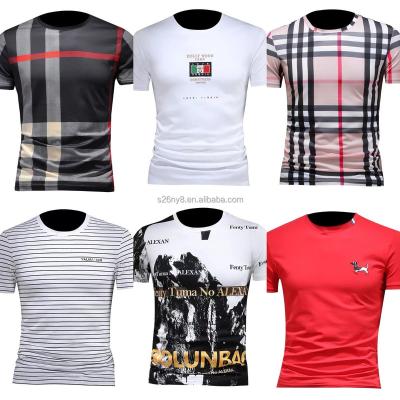 China Men's Hip Hop Anti-Wrinkle T-shirt Cotton Short Sleeve Comfortable Short Round Neck T-shirt Outdoor 100% Tops for sale