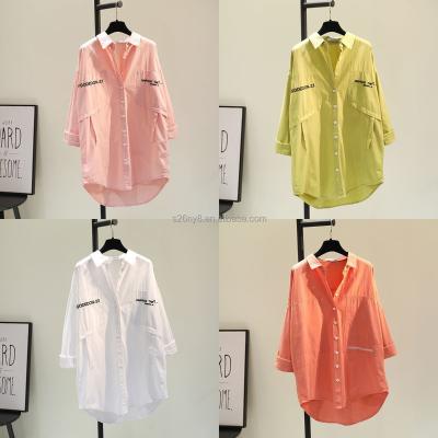 China Wholesale Casual Canvas Top Women's Office Spring Canvas Top Women's Intellectual Anti-pilling Shirt Korean Cloth Canvas Shirt for sale