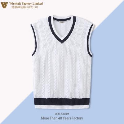 China Sweater Manufacturer Custom Logo Spring Summer Fall Autumn Men's QUICK DRY Sweater, Mens V-Neck Argyle Sweater Vest Sleeveless For Me for sale