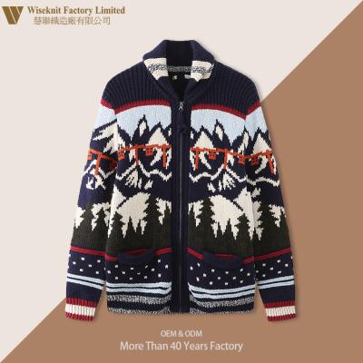 China Autumn Men Solid Color Knitted Winter Anti-wrinkle Sweater Buttons Warm Cardigan Jacket Coat for sale