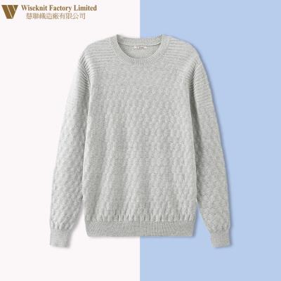 China Anti-Wrinkle Fashion Design Single Button Button Long Sleeve Men Knitted Sweater Pullover Sweater for sale