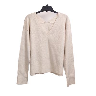 China Single Anti-Wrinkle V Knitted Knitwear Women's New Spring Loose Slothy Knitwear for sale