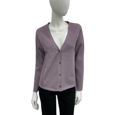 China wholesale high quality Anti-wrinkle tuck stitch custom knit cardigan and vest sweater for ladies/women/girl for sale