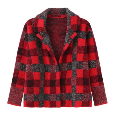 China Anti-Wrinkle Cardigan Woman Cardigan Button-Front Lattice Long Sheath Casual Women Heavy Cardigan Sweater Coat Keep Warm for sale