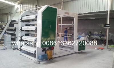 China Polyethylene / Polypropylene Bag 2 / 4 / 6 Color Flexo Printing Machine With Cutter for sale