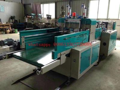 China 9Kw Auto Polythene T Shirt Bag Making Machine / Equipment With Two Sealing knifes for sale