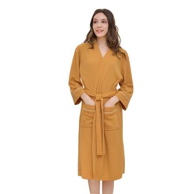 China Breathable spring and autumn thickened bathrobe for men and women couples bathrobe waffle bathrobe for sale