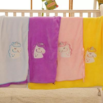 China Anti-Static Textile Fabrics Wholesale 2021 Cartoon Unicorn Blanket Design Fabric Hot Sale Woven Fabric for sale