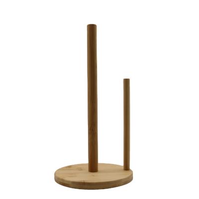 China High Quality Minimalist Bamboo Kitchen Unpaper Towel Holder Customized Logo Wooden Bamboo Kitchen Toilet Toilet Unpaper Towel Stand Holder for sale