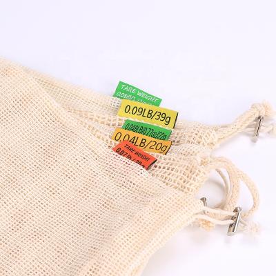 China BIODEGRADABLE Reusable Organic Cotton Mesh Bags With Drawstring For Grocery Fruit Produce Vegetables And Fruit Vegetable Bag Cotton for sale