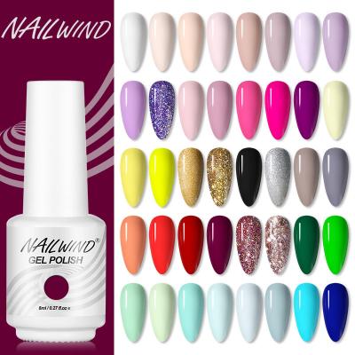 China Colorful Nail Art Beauty NAILWIND OEM Private Label 8ml Nail Art Gel Nail Polish Gel Polish Soak Off UV/LED Lamp Gel Polish For Wholesale for sale