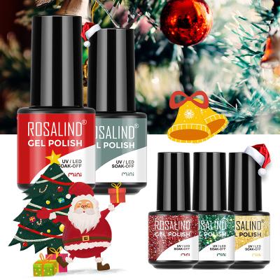 China Nail Art Beauty ROSALIND Nails Art Decoration Supplies Wholesale Christmas Rhinestone and OEM Custom 7ml UV Colors Gel Nail Polish for Christmas for sale