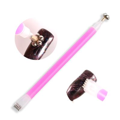 China Easy Apply ROSALIND Cat's Eye Series Manicure Tools Wholesale Double Ends 3d Flower Pattern Rose Cat's Eye Gel Magnet for sale