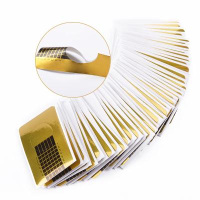 China Professional Nail Art Beauty ROSALIND Paper 100pcs/set Acrylic Nail Form Nail Form For Nail Extension for sale