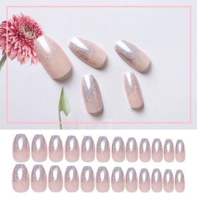 China ROSALIND fast professional prices luxury short pressed on nails designer wholesale fancy artificial false nails set with package for sale