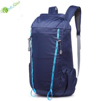 China YumuQ Custom Waterproof Outdoor Camping Mountain Foldable Packable Traveling Waterproof Light Weight Hiking Nylon Backpack for sale