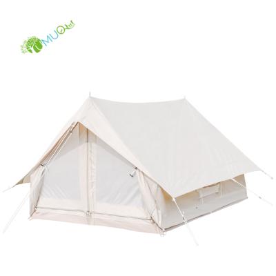 China Diagonal Tether Type YumuQ 2.6M Luxury Cabin Tent, Glamping Cotton Canvas Waterproof Wall Tent For Outdoor Camping for sale