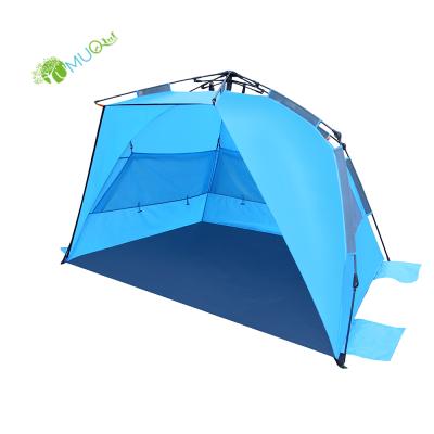 China Straight Tether Type YumuQ 7.2' Easy Pop Up Beach Tent Shade, Automatic 1-2 Person Beach Canopy Sun Shelter For Outdoor for sale