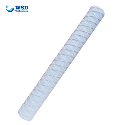 China RO Water System 20 Inch Cotton Wound Twine PP Thread 1 Micron Sediment Reverse Osmosisi Water Filter Cartridge for sale